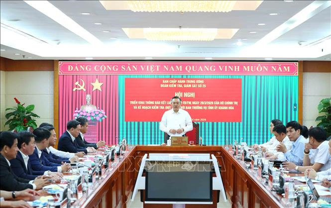 Thông báo Kết luận kiểm tra, giám sát với Ban Thường vụ Tỉnh ủy Khánh Hòa